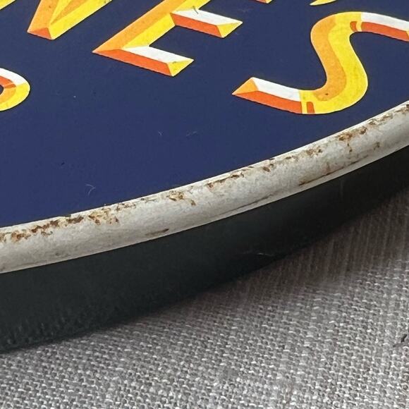 Vintage Ballantines Metal Beer Tray Navy Blue Litho Tin Advertising MCM Barware - Picture 7 of 9